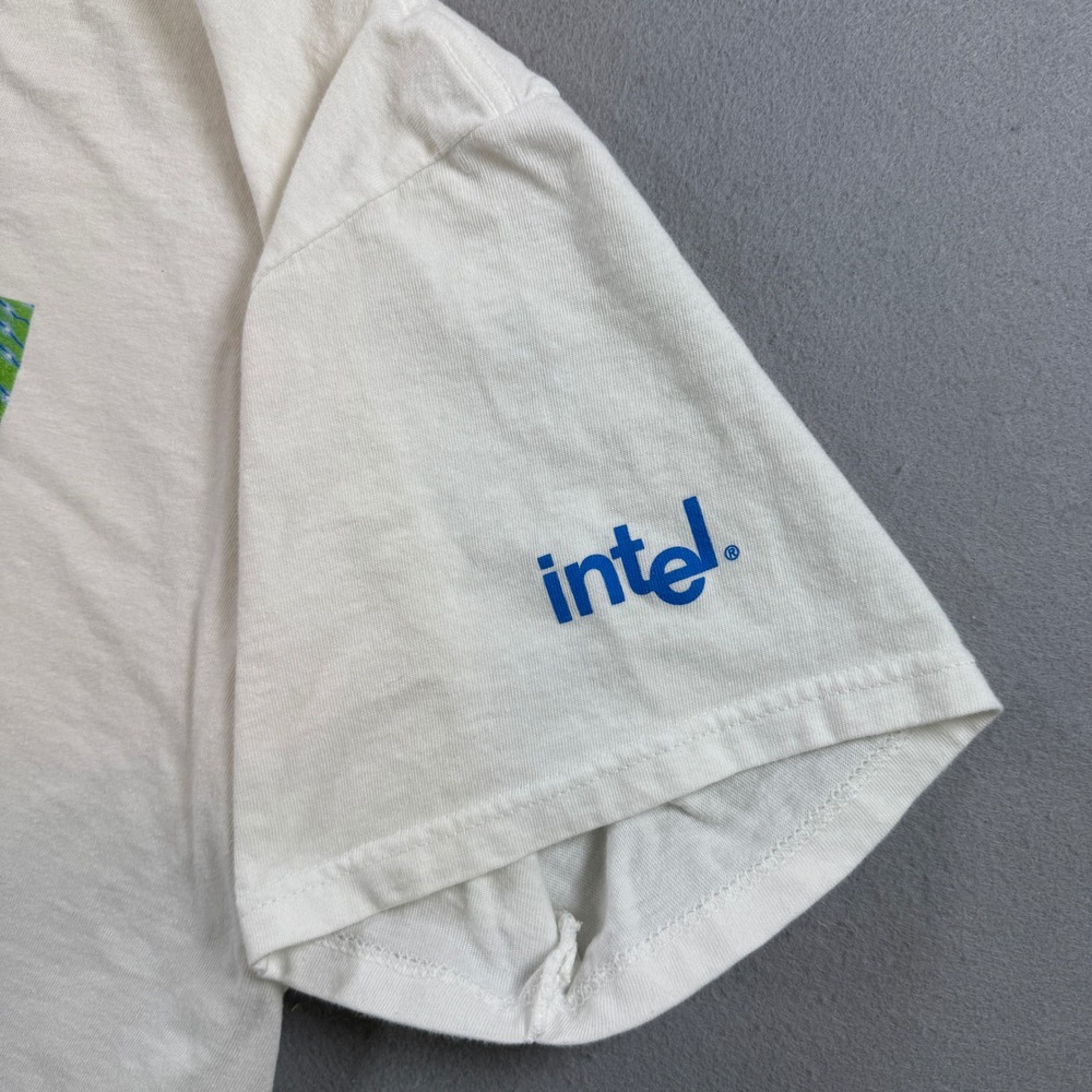 Vintage Intel Pentium 3 T-Shirt Mens XL White Tech Graphic Processor Computer - Picture 4 of 10